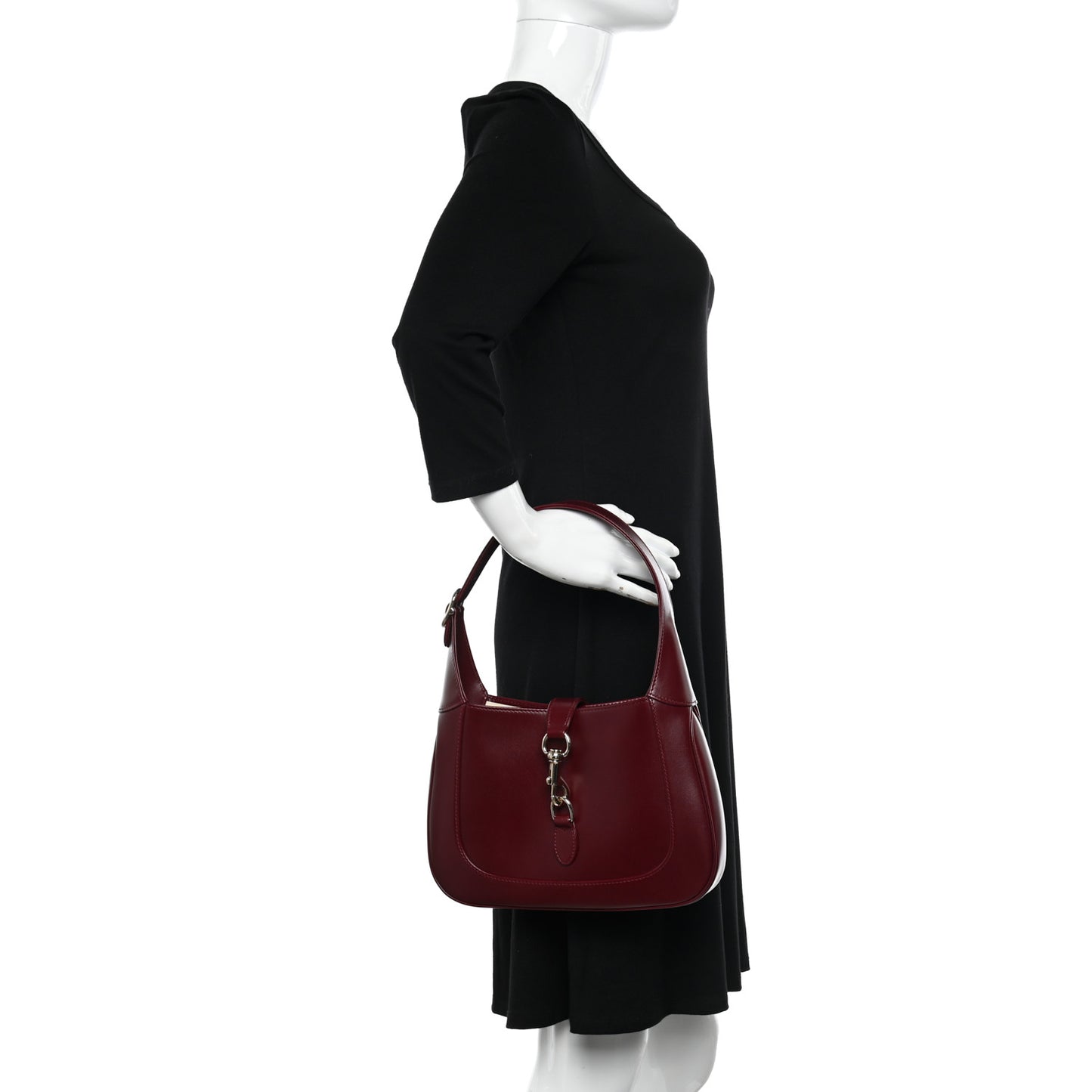 Ancora Calfskin Small Jackie Shoulder Bag Rosso