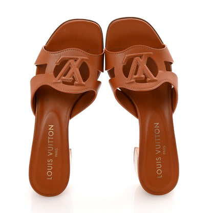 Louis Vuitton Calfskin LV Isola Mules 37 Cognac 2 of 9