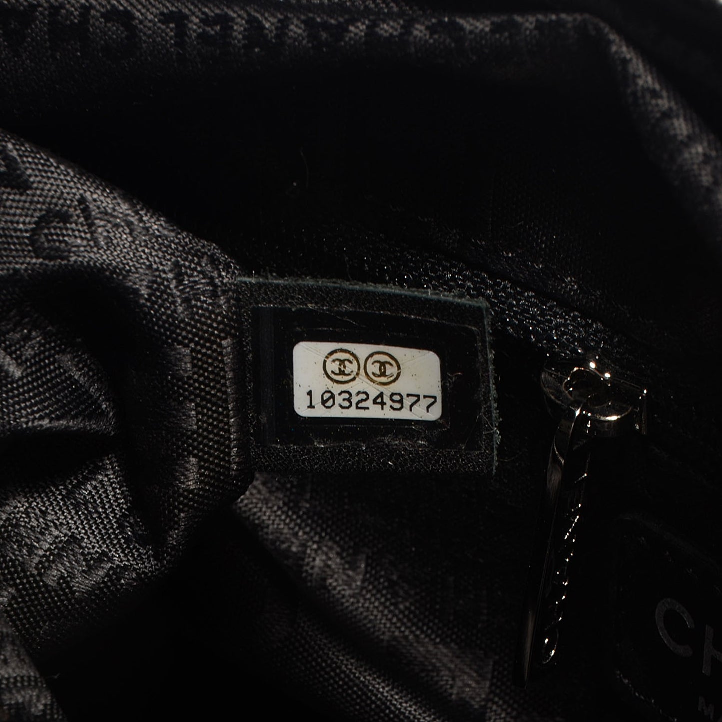 Metallic CC Chain Link Bag Black
