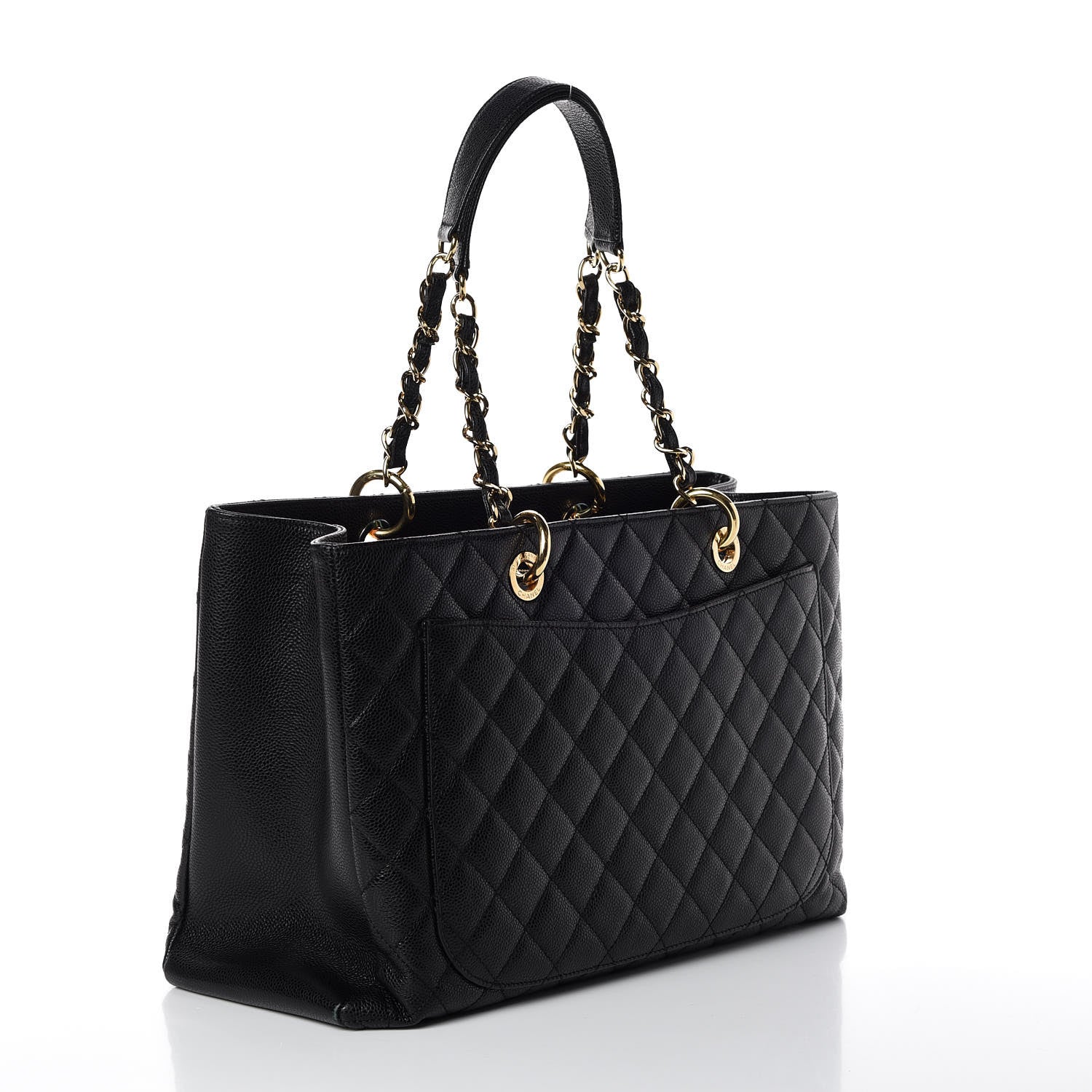 Chanel Caviar Quilted XL Grand Shopping Tote GST Black 3 of 9