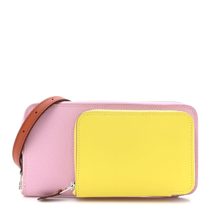 Hermes Epsom Swift Nouveau To Go Wallet Mauve Sylvestre Lime Cuivre Caban 1 of 13