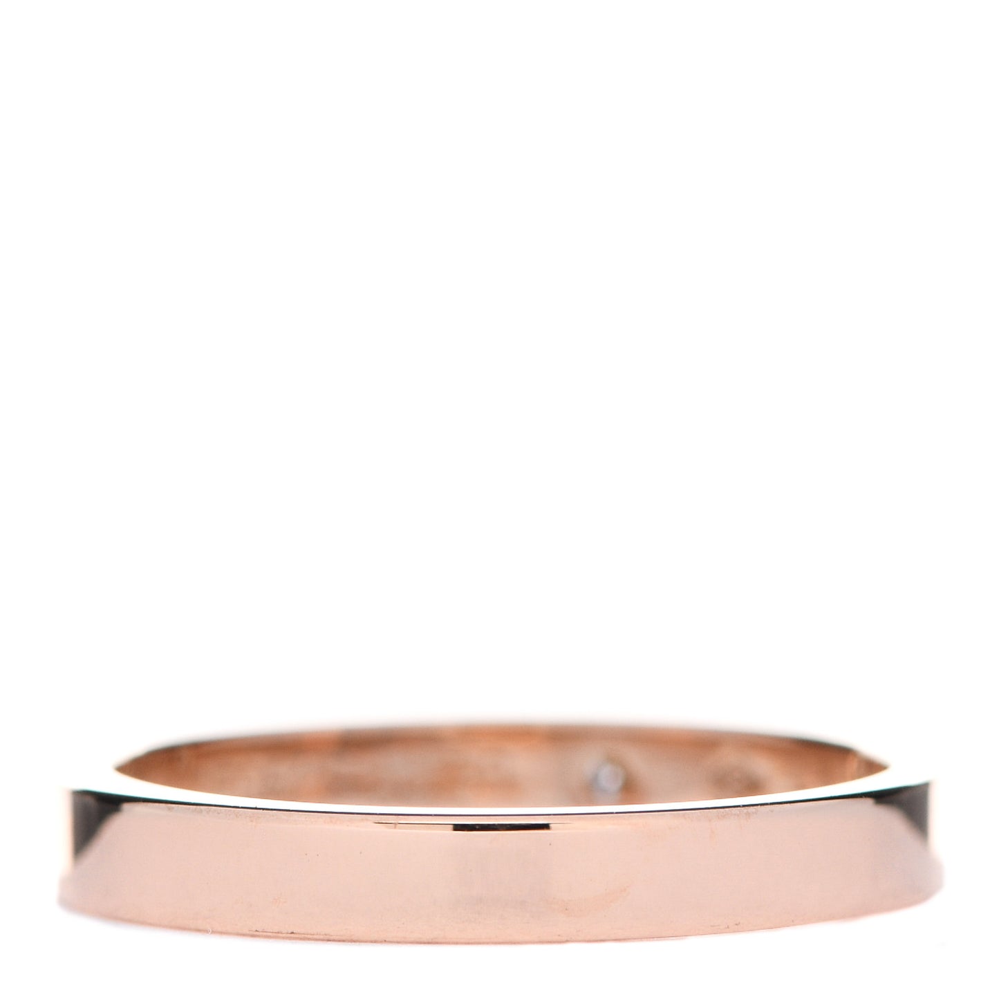 18K Pink Gold Diamond 3mm C De Cartier Wedding Band Ring 54 7