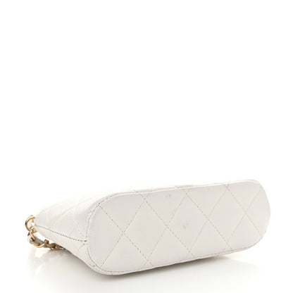 Chanel Caviar Quilted Classic Clutch with Chain White 4 of 12