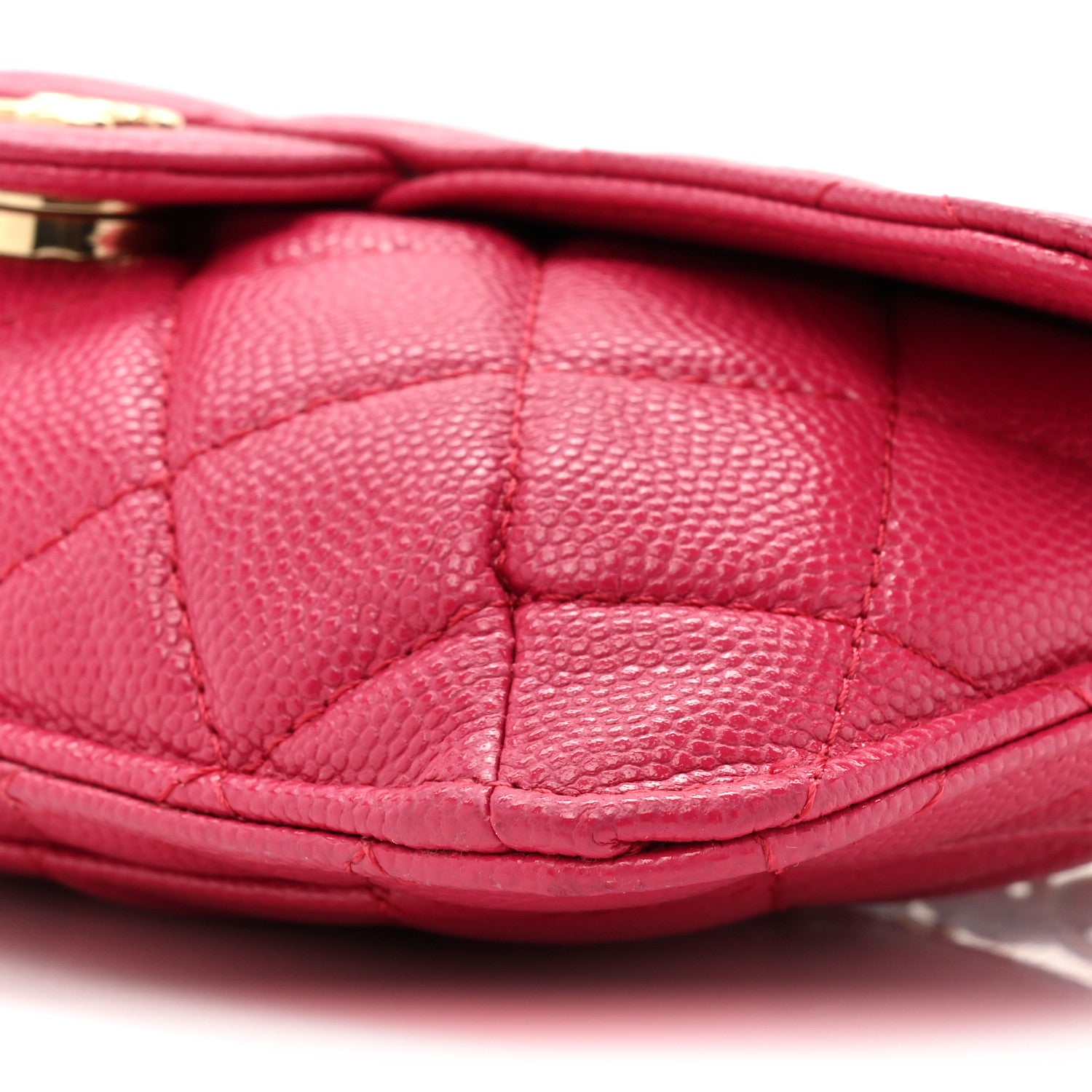 Chanel Caviar Fabric Quilted Foldable Tote With Chain Pink Multicolor 13 of 20