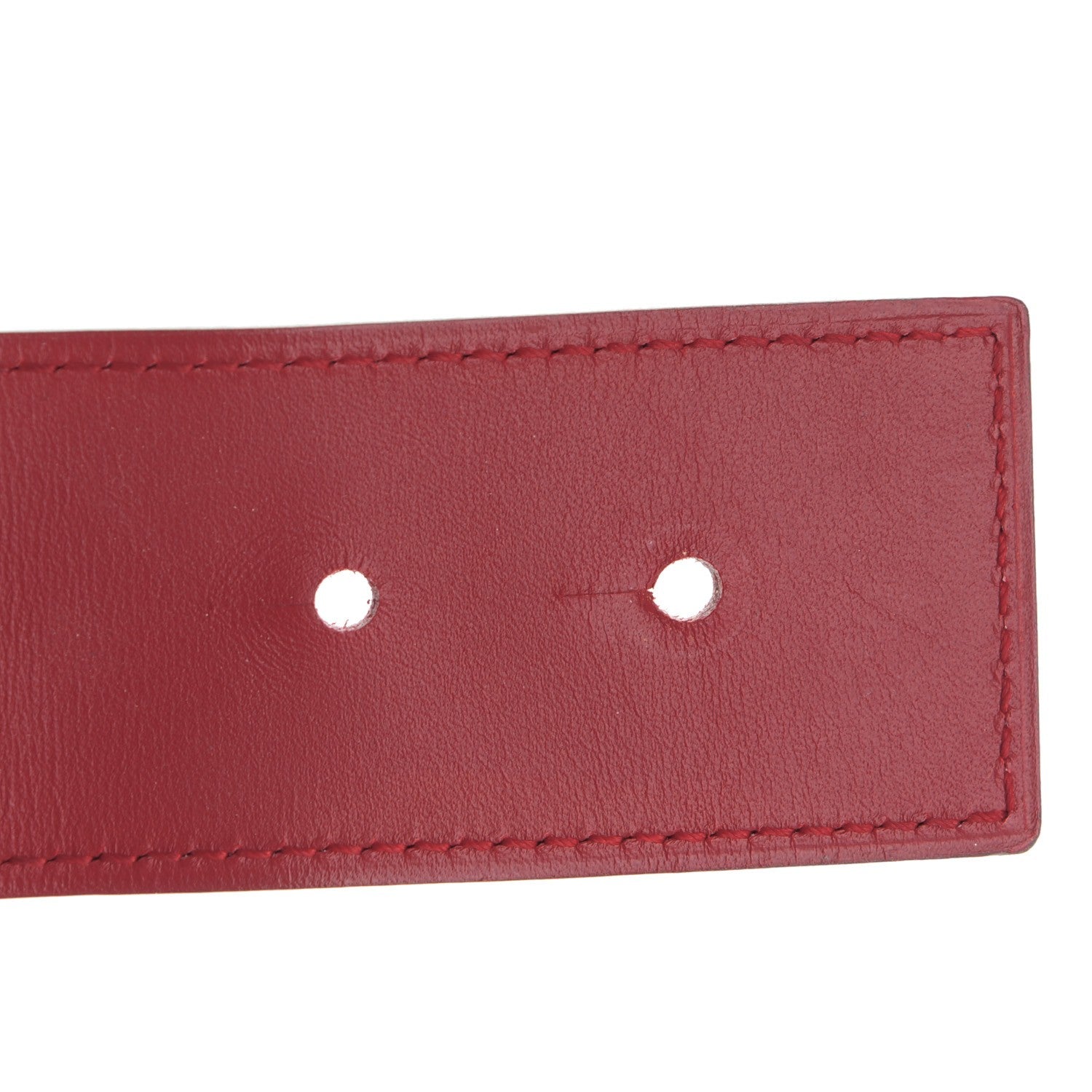 Hermes Chamonix Wide Belt 90 Rouge Vif 6 of 8