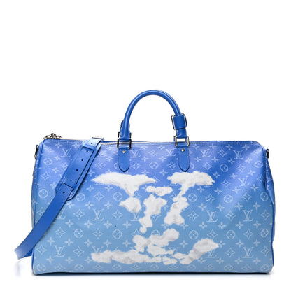 Louis Vuitton Monogram Clouds Keepall Bandouliere 50 Blue 1 of 10