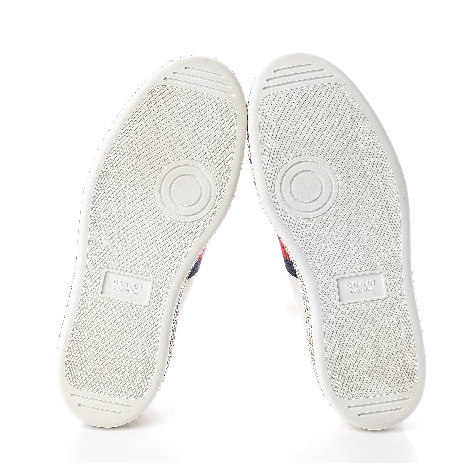 Gucci Calfskin Crystal Web Bee Embroidered Womens Ace Platform Sneakers 37 White 5 of 7