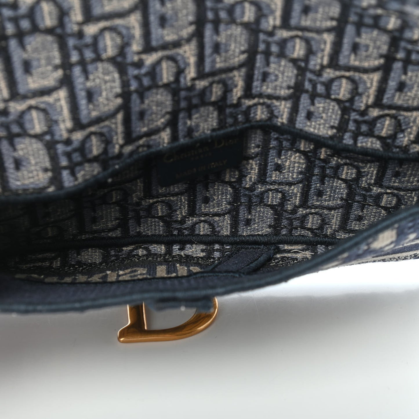 Oblique Slim Saddle Pouch Blue