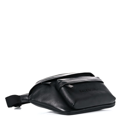 Balenciaga Smooth Calfskin Logo Large Everyday Beltpack Black 4 of 13