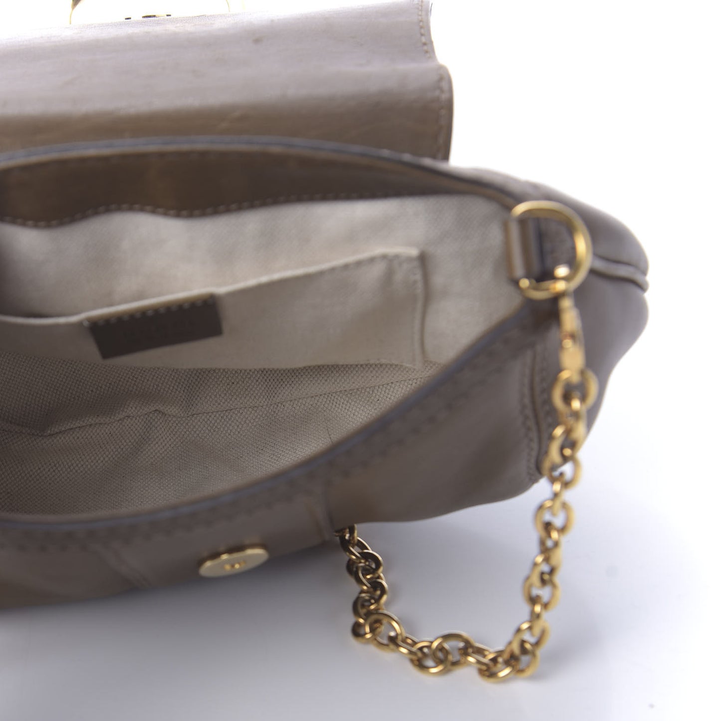 Calfskin Raccoon Tail Small Smilla Chain Bag Green