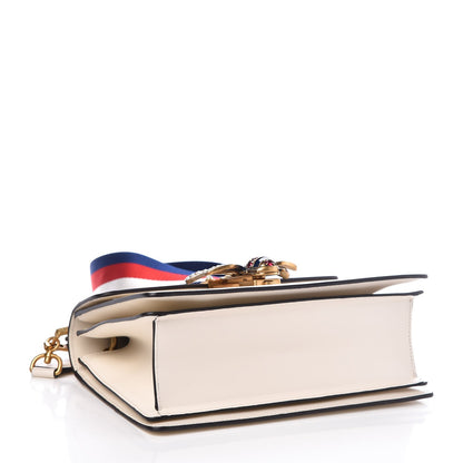 Gucci Calfskin Sylvie Web Small Queen Margaret Top Handle Bag White 4 of 7