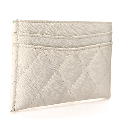 Chanel Caviar Quilted Card Holder White 3 of 10