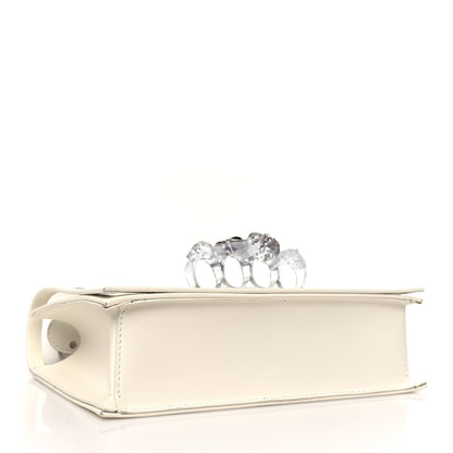 Alexander McQueen Polyurethane Calfskin Transparent Jeweled Knuckle Satchel Clear White 4 of 9