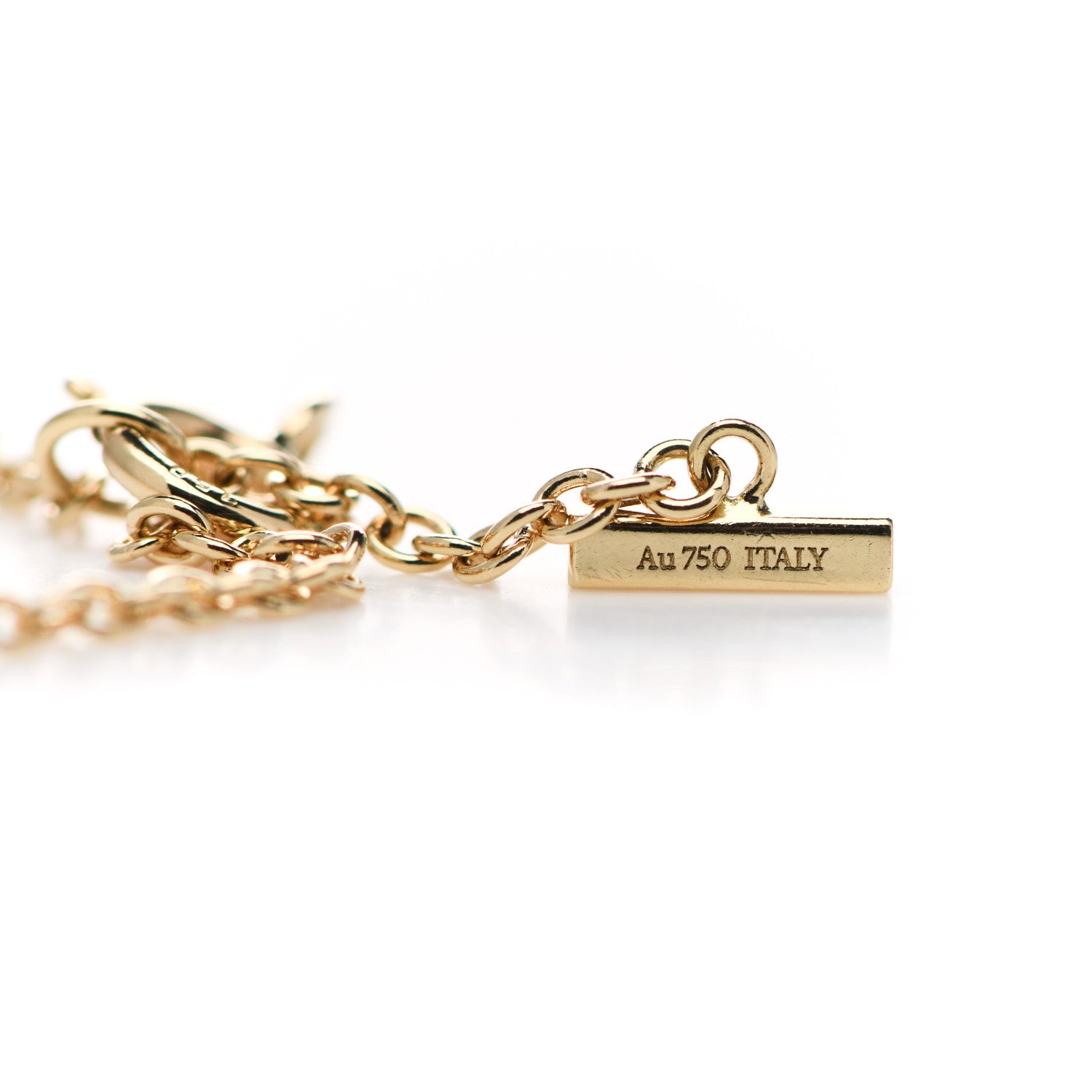 Tiffany 18K Yellow Gold Diamond Mini T Smile Bracelet 4 of 6