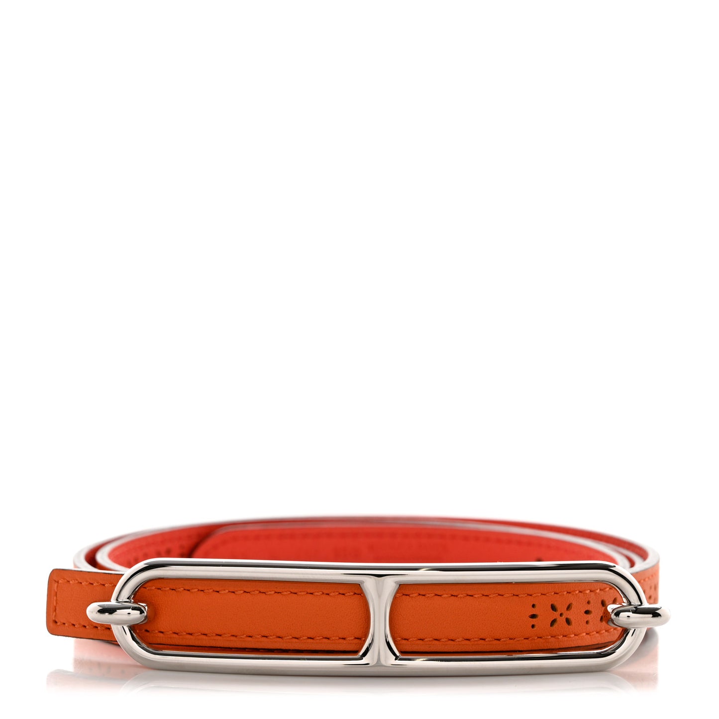 Swift Epsom Perforated 13mm Roulis Belt 85 34 Orange Rose Jaipur