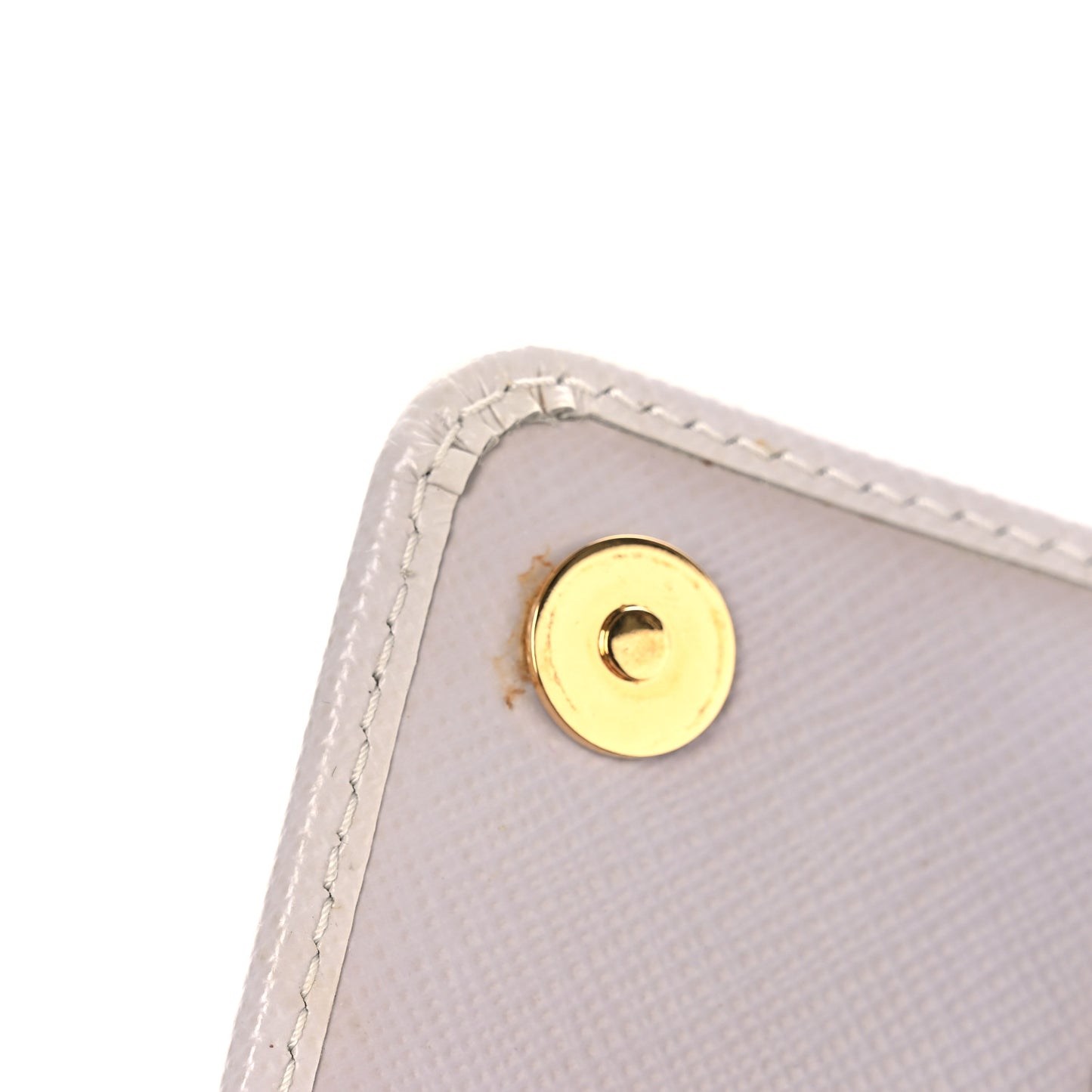 Saffiano Lux Chain Wallet White Multicolor