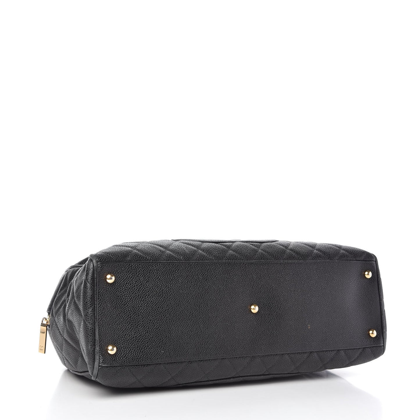 Caviar Quilted Large Bowler Black
