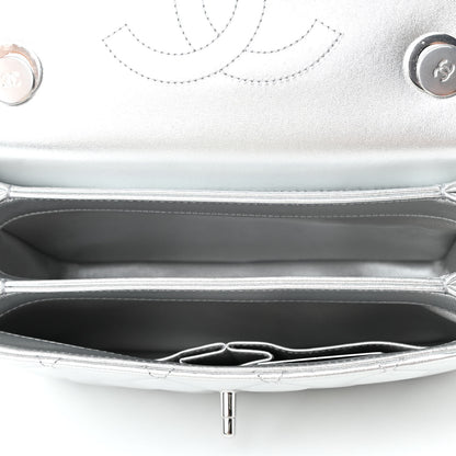Chanel Metallic Lambskin Quilted Small Trendy CC Flap Dual Handle Bag Silver 4 of 4