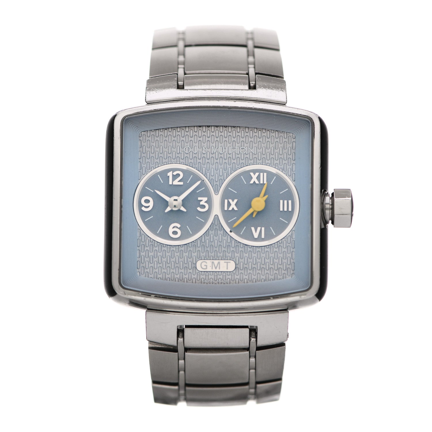 Louis Vuitton Stainless Steel 35mm Speedy Duo Jet GMT Quartz Watch Blue 1 of 5