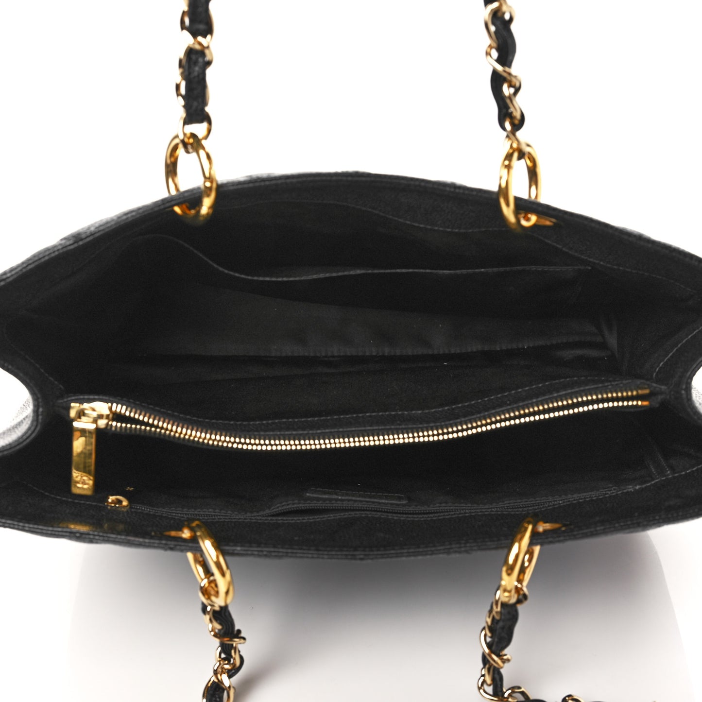 Caviar Quilted Grand Shopping Tote GST Black
