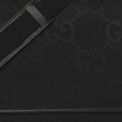 Gucci Canvas Monogram Jumbo GG Messenger Diaper Bag Black 9 of 11