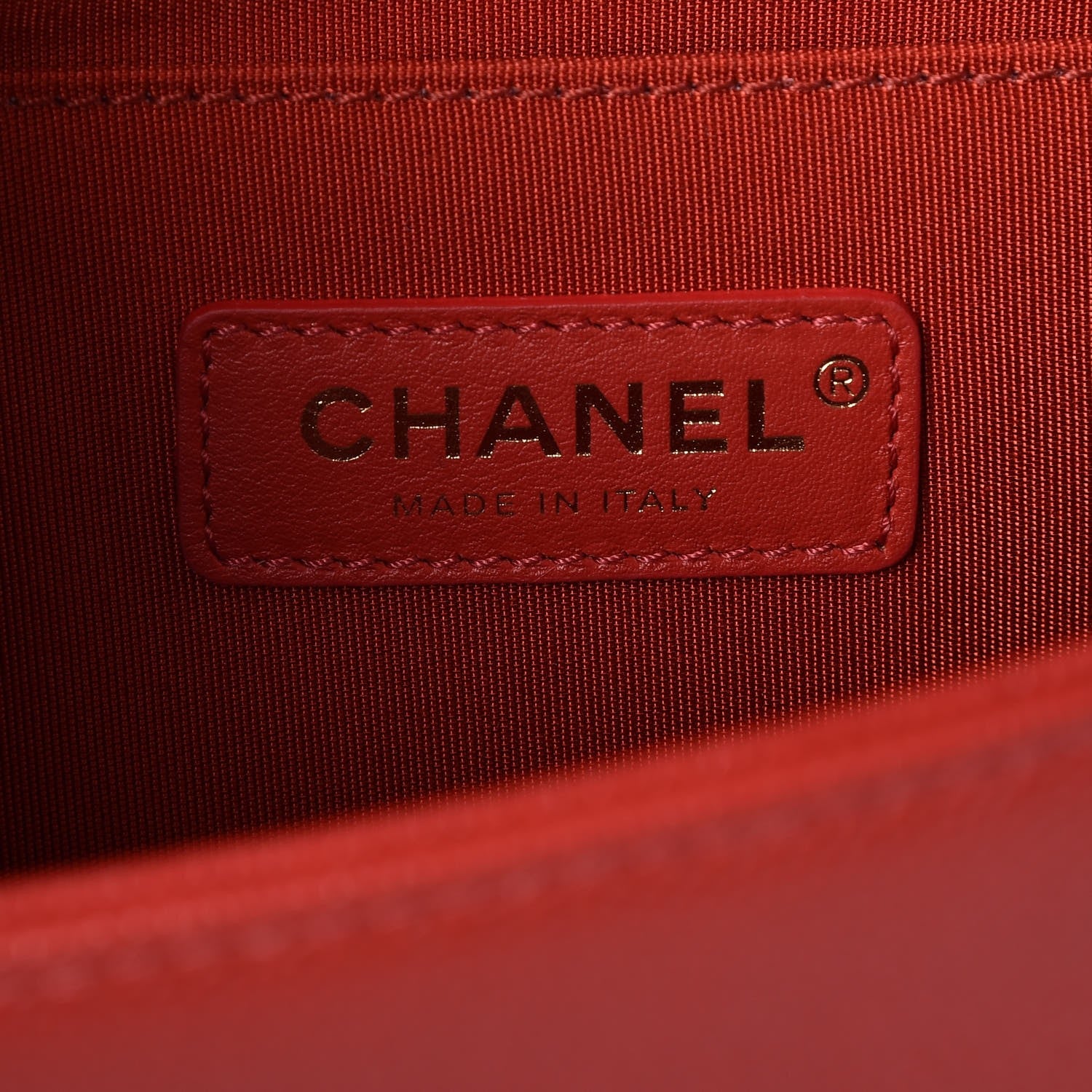 Chanel Caviar Chevron Quilted Medium Boy Flap Red 7 of 9