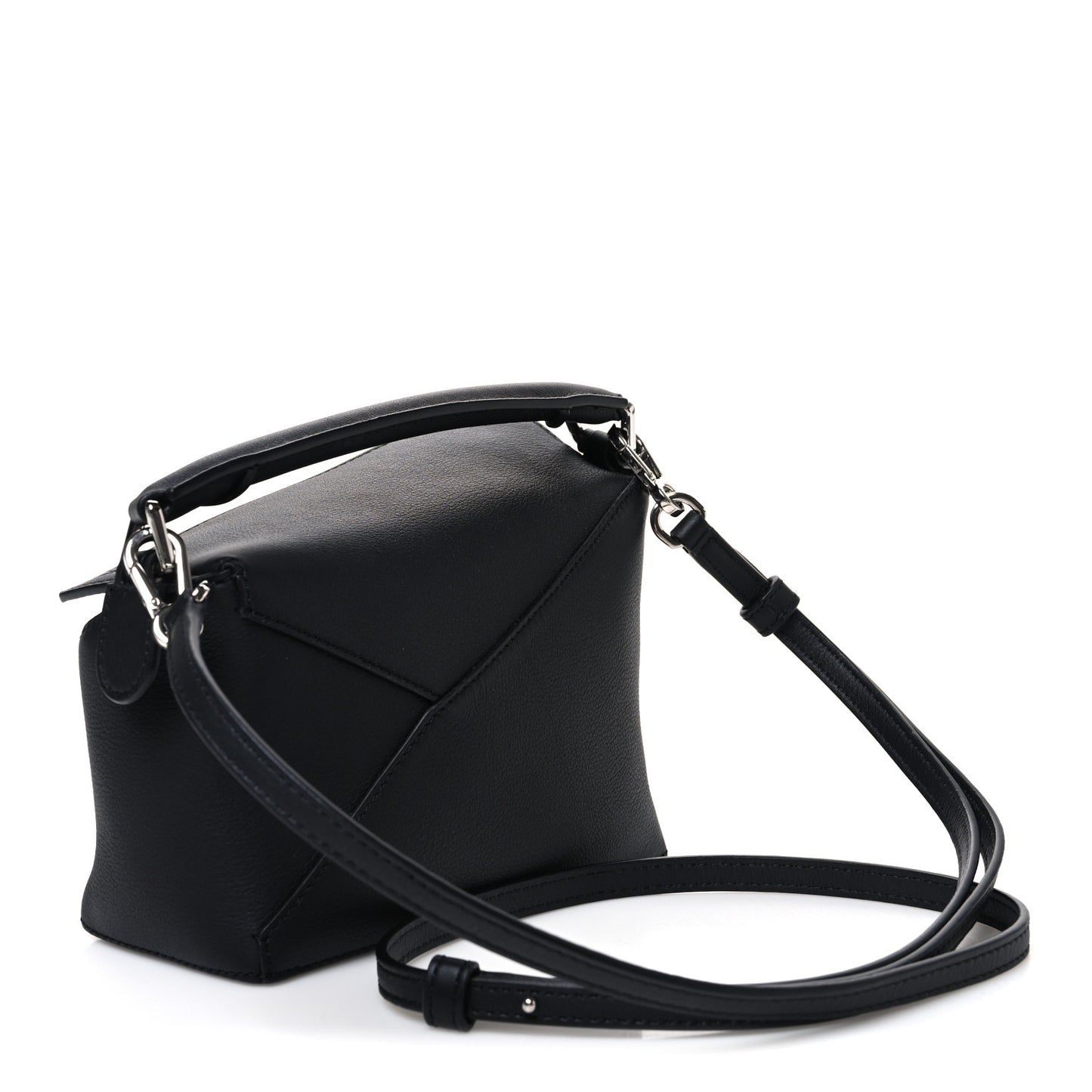 Calfskin Mini Puzzle Bag Black