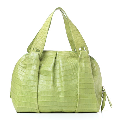 Nancy Gonzalez Crocodile Tote Lime 1 of 10
