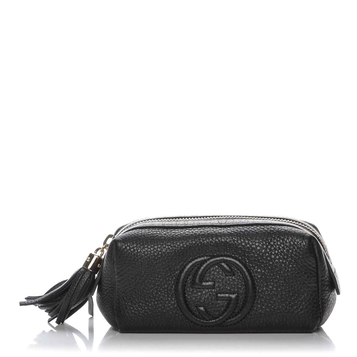 Gucci Pebbled Calfskin Soho Small Cosmetic Case Black 1 of 8