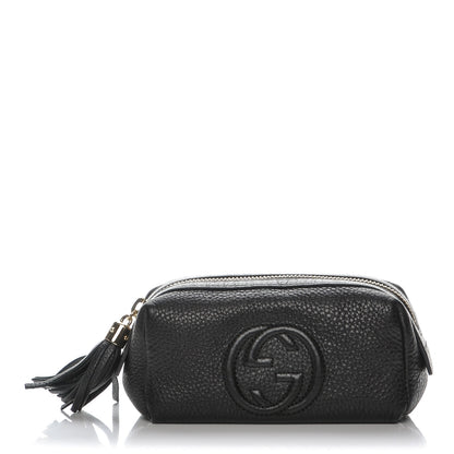 Gucci Pebbled Calfskin Soho Small Cosmetic Case Black 1 of 8