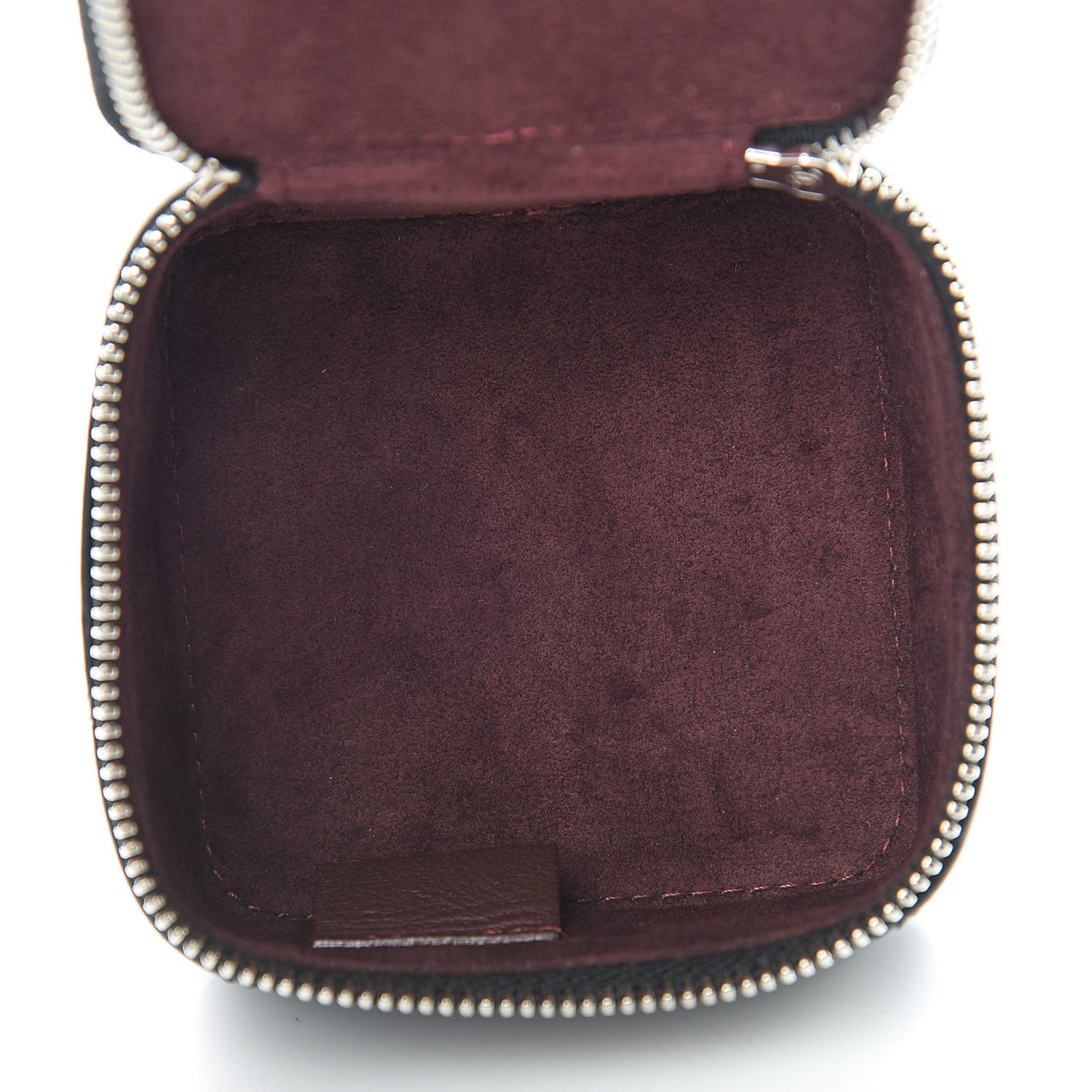 Lambskin Quilted Jewelry Travel Case Black