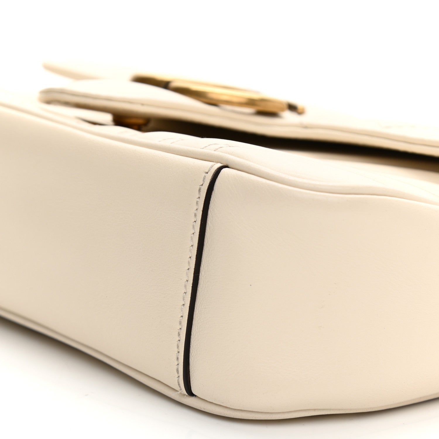 Gucci Calfskin Matelasse Mini GG Marmont Shoulder Bag White 10 of 12