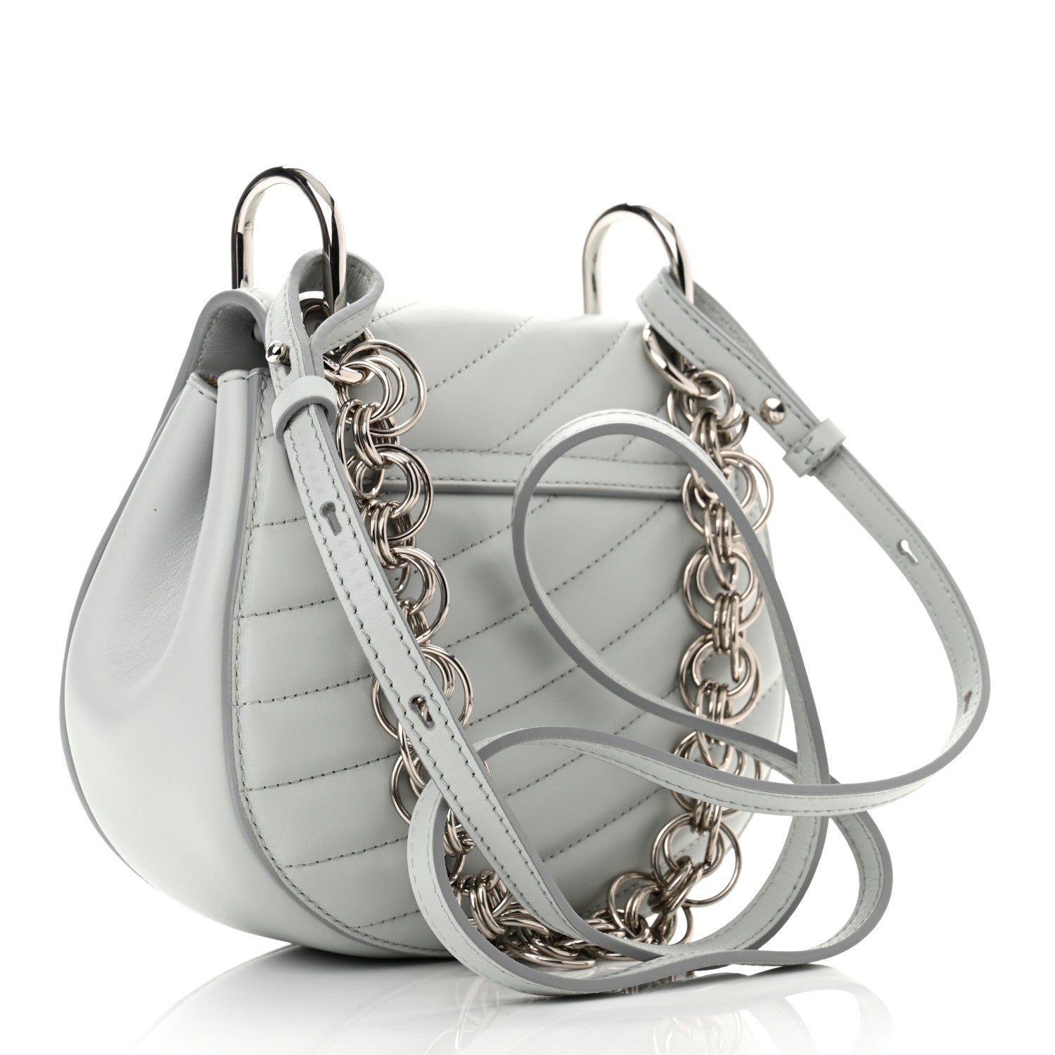 Chloe Calfskin Quilted Mini Drew Bijou Shoulder Bag Airy Grey 3 of 10