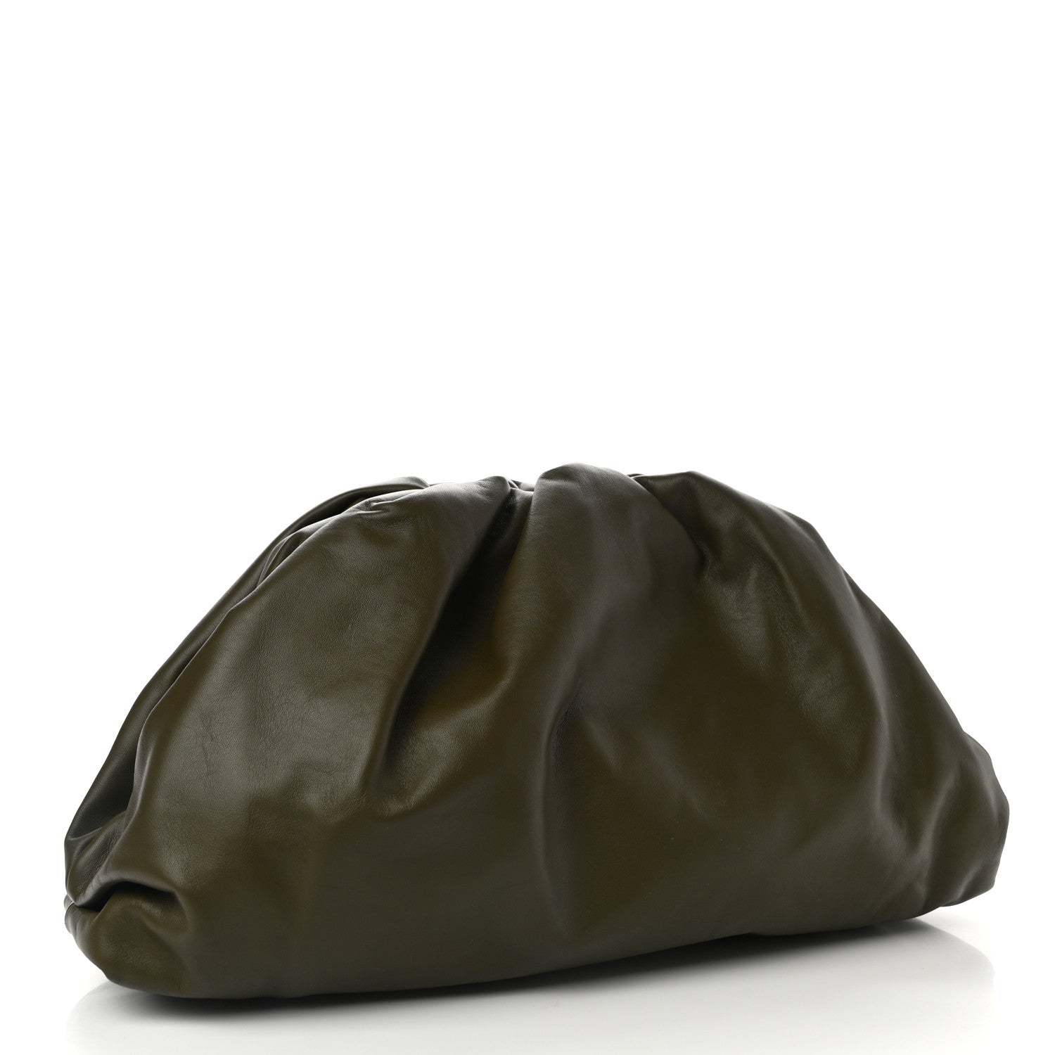 Bottega Veneta Smooth Butter Calf The Pouch Oversized Clutch Kaki Fondent 3 of 9