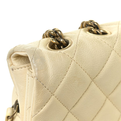 Chanel Calfskin Quilted Medium CC Crown Flap White 15 of 19
