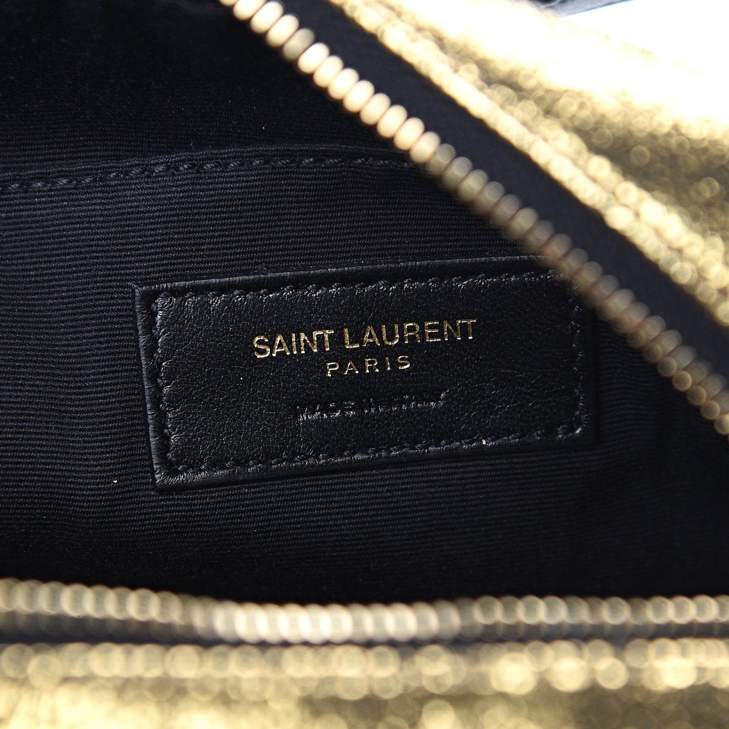 Crinkled Metallic Calfskin Matelasse Monogram Lou Belt Bag Gold