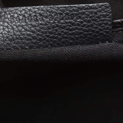 Alexander McQueen Pebbled Calfskin Small Skull Padlock Zip Around Tote Black 7 of 9