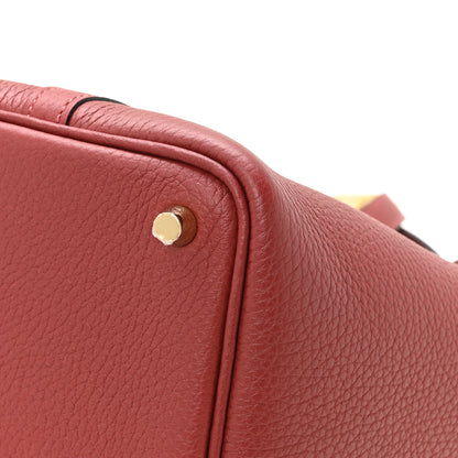 Hermes Taurillon Clemence Picotin Lock 18 PM Rouge H 12 of 13
