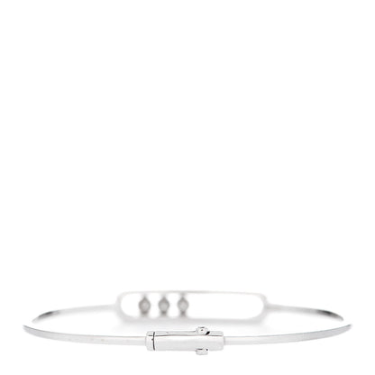 Messika 18K White Gold Diamond Thin Move Bangle Bracelet 3 of 5