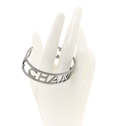 Chanel Ruthenium Logo Cuff Bracelet 2 of 5