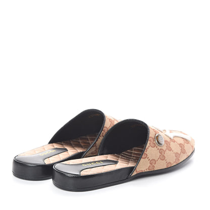 Gucci X MLB Monogram NY Yankees Embroidered Womens GG Slippers 36 Beige Ruggine 4 of 7