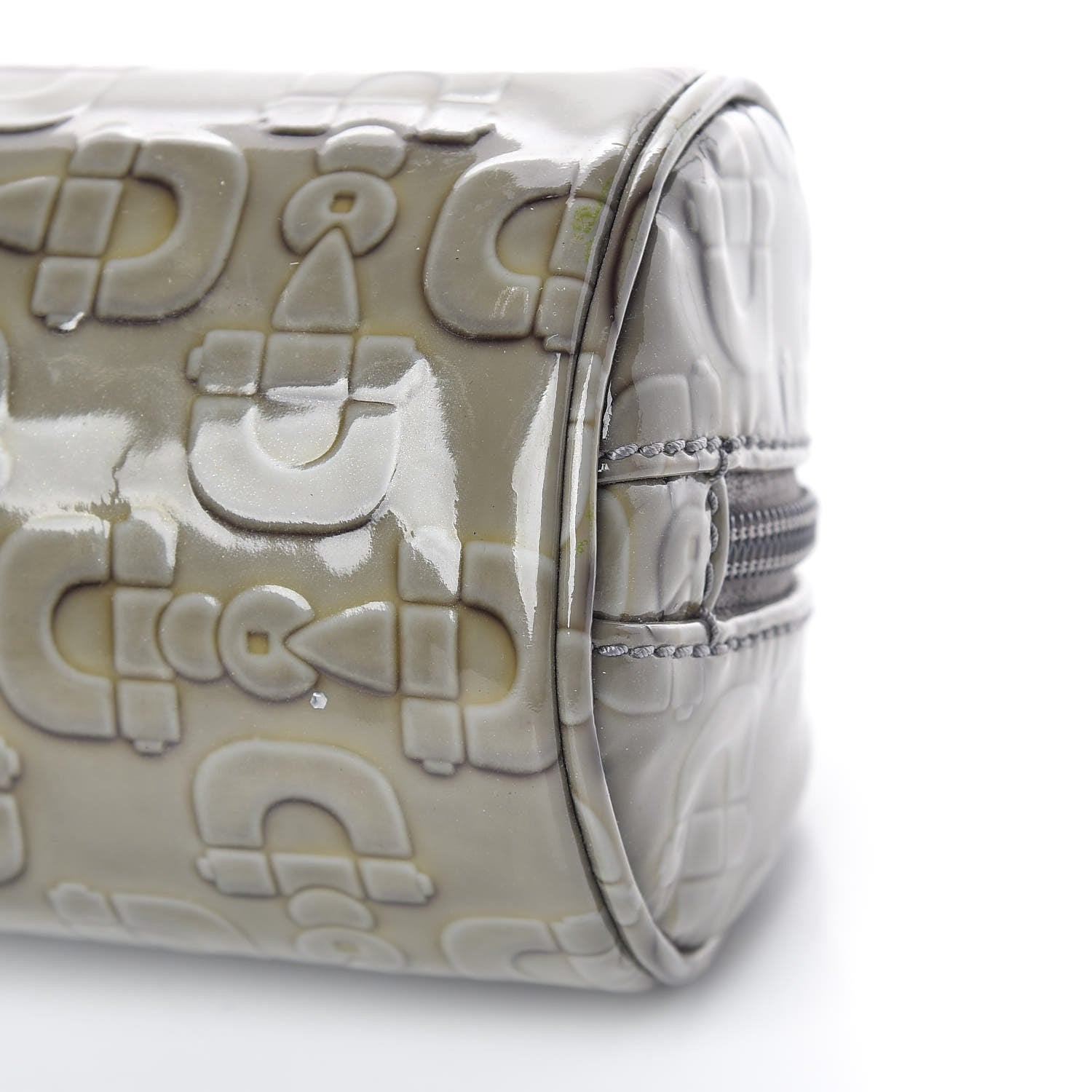 Gucci Patent Horsebit Embossed Small Cosmetic Case Green 9 of 10