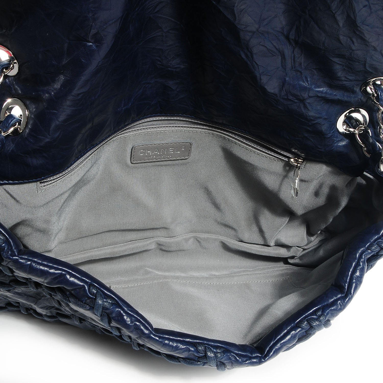 Chanel Calfskin Ultra Stitch Oversize Flap Navy 5 of 7