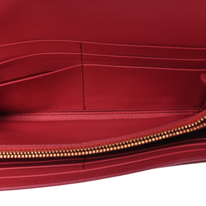 Burberry Haymarket Check Henley Wallet On Chain Coral Red 6 of 10