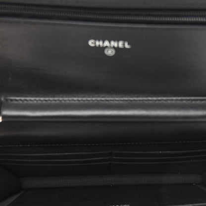 Chanel Lambskin Quilted Crystal Star Wallet On Chain Black 6 of 12