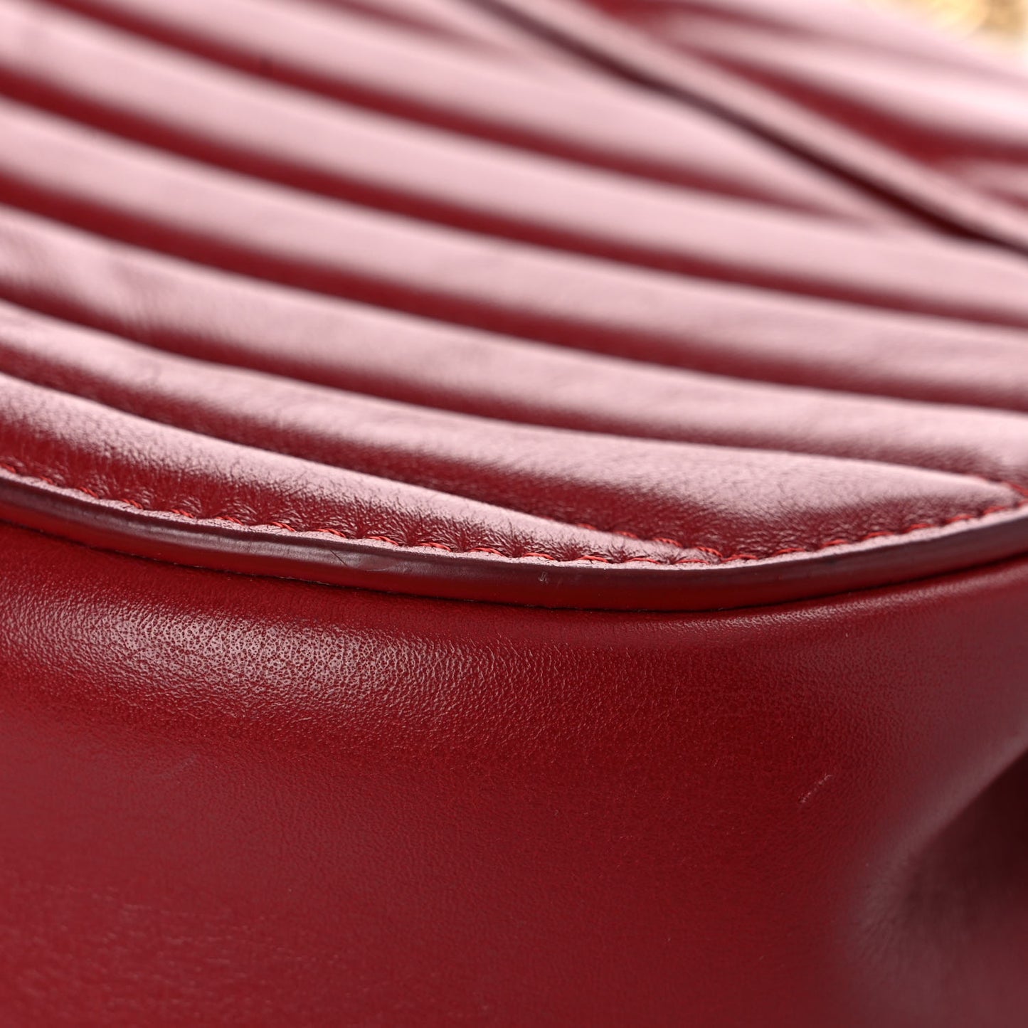 Calfskin Quilted Mini Drew Bijou Shoulder Bag Red