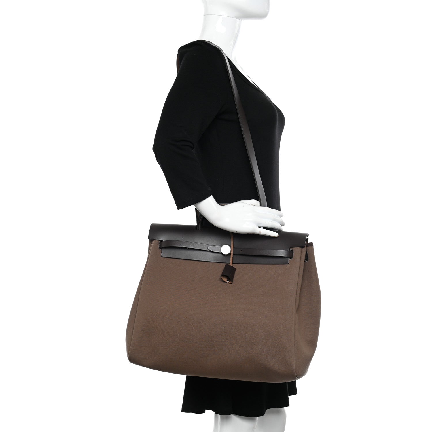 Hermes Toile Vache Hunter Herbag Zip 39 MM Etoupe Ebene 2 of 14