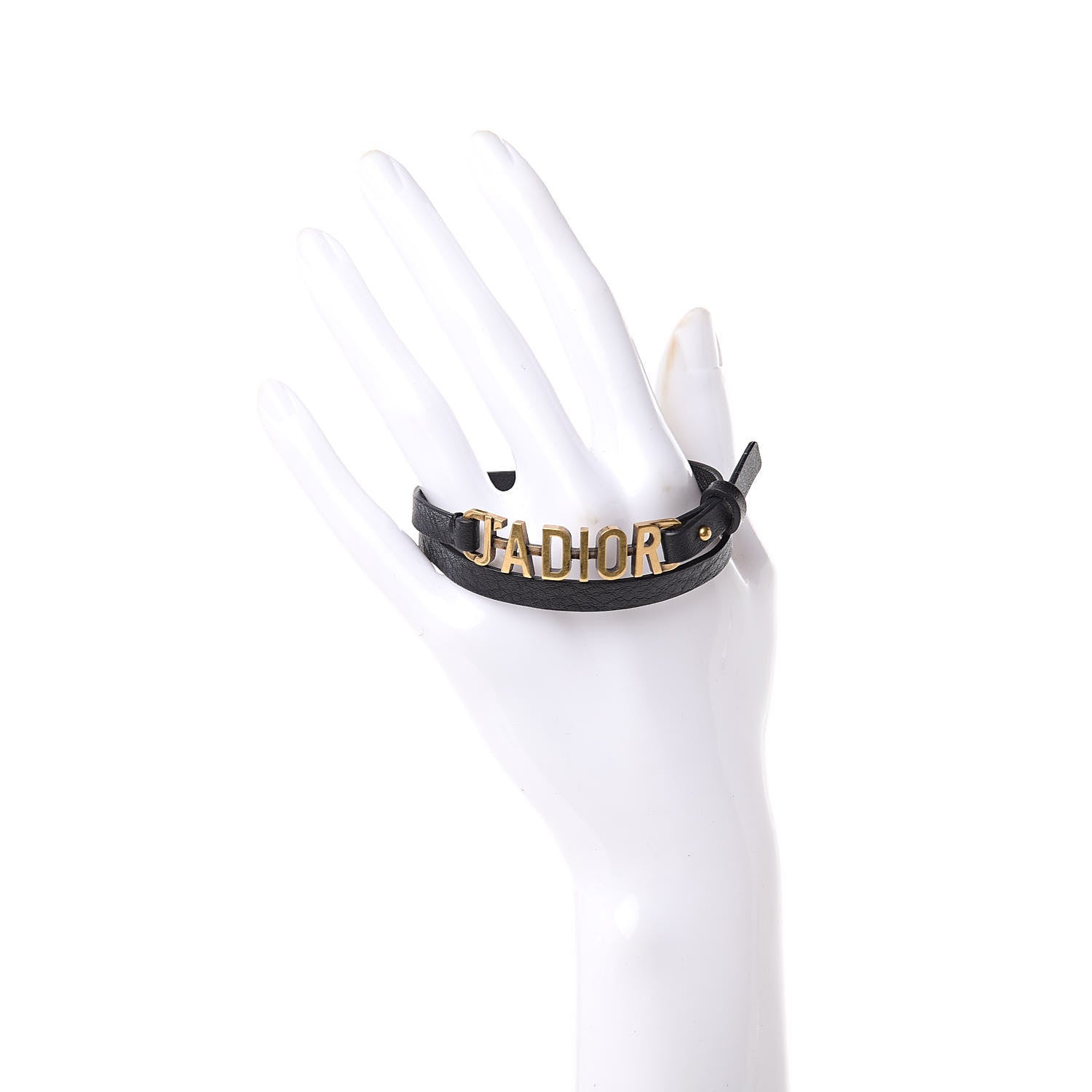 Christian Dior Calfskin J'adior Double Bracelet Black 2 of 5