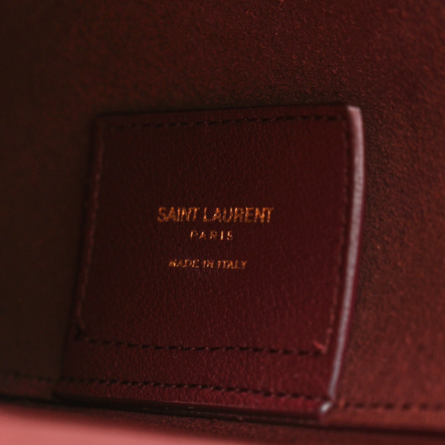 Saint Laurent Calfskin Toy Shopping Tote Dark Red 6 of 9