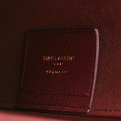 Saint Laurent Calfskin Toy Shopping Tote Dark Red 6 of 9
